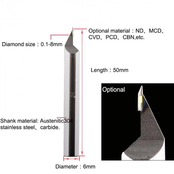 Jewelry Making 50mm Length MCD CNC Diamond Tools 1