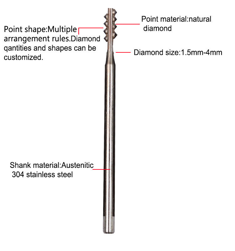 CVD NCD Diamond Mace Points Jewelry Background Tools